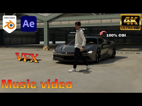 Music video VFX in Blender and after effects | 3D animation in blender | Car animation |Mustafa star