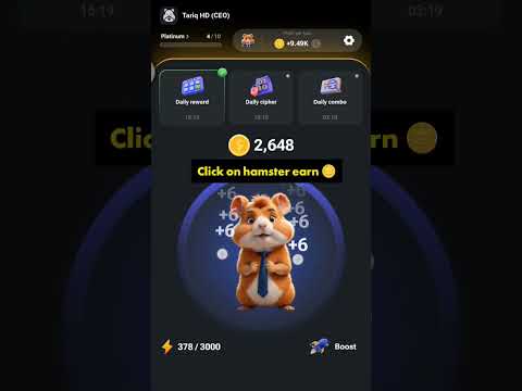Tap and Earn hamster combat     #hamstercombat #fasterearn #shorts