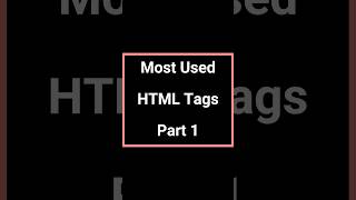 Basic HTML Tags Part 1 | Html Css #html5 #html #shortvideo #css #shorts