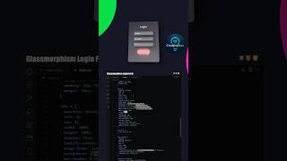 #Glassmorphism Login Form #glassmorphism #loginpage #webdesigntutorial #cssdesign
