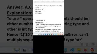 Python certification exam Question-108#shorts #shortsfeed #shortvideo #shortsvideo #python #coding