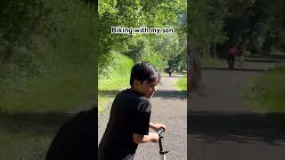 With my sunshine #shortvideo #youtubeshorts #bikingmode  #mom&son