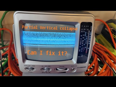 my portable CRT has partial vertical collapse - Can I fix it?