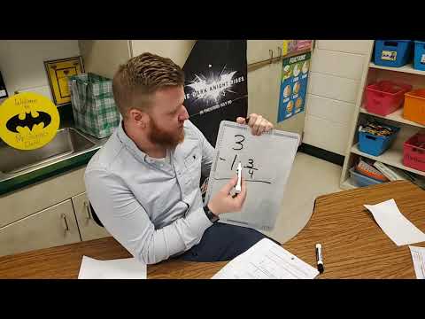 Subtracting a mixed number from a single whole number