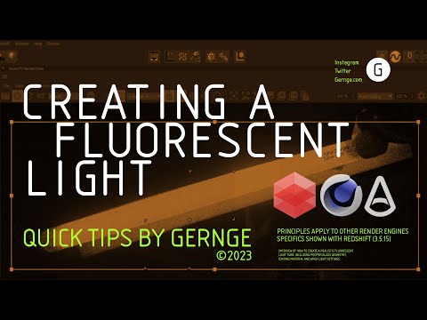 Gernge Quick Tips - Creating A Fluorescent Light | Cinema 4D Redshift