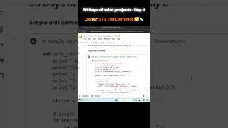 Day 6 | ConvertX (Unit Converter in Python) 🔄📏 | 50 Days of Mini Projects 🚀 #programming  #coding