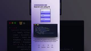 Search list #YouTubeShorts #FrontendShorts #SearchList #JSFilterProject #CleanUI #WebDevShorts
