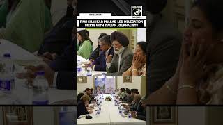 All-party delegation led by BJP MP Ravi Shankar Prasad meets with Italian journalists in Rome