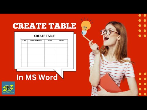 How to Create Table in Ms Word #table #msword #techfiltersguru