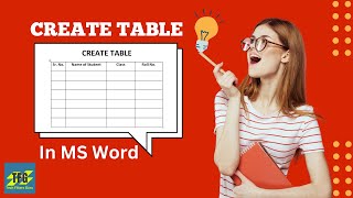 How to Create Table in Ms Word #table #msword #techfiltersguru