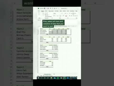 #21 💥Excel Shortcut Tricks to SUM in Excel | Ways to SUM in Excel #shorts #ytshorts #exceltips
