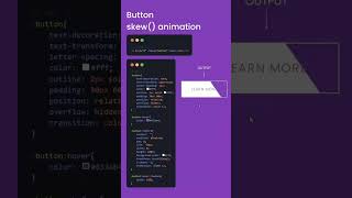 🚀 Button Skew() Animation with CSS (2025) 🎨 | Create Stunning Effects ||#shorts #shortvideo #video