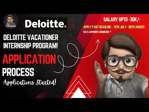 Deloitte internship Application | Tax & Advisory | Deloitte vacationer internship program🚀📈