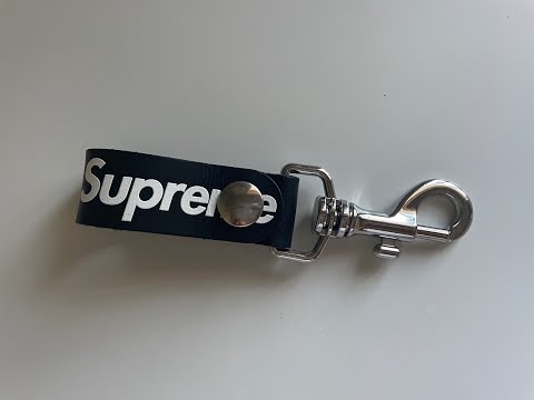 Supreme Leather Key Loop Black
