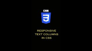 "Mastering Responsive Layouts: CSS Columns Tutorial  #shorts  #css