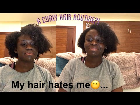 The ‘CURLY HAIR ROUTINE' on 4a 3c textured hair. Don’t try this at home