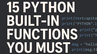Built in functions in python Learn Fast with Examples#Python #PythonForBeginners #LearnPython