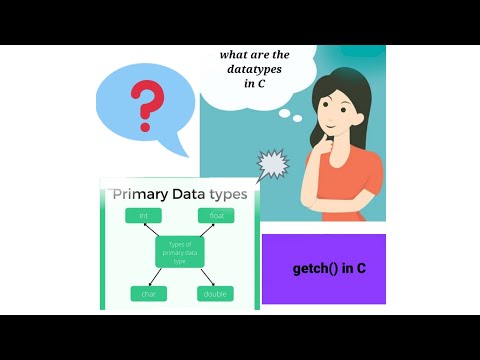 Datatypes in C| What are the variables and constants| function of getch()| Programming with Zubia