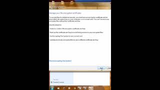 How to Manage File Encryption Certificates in Windows 7
