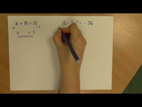 Algebra: Solving for x