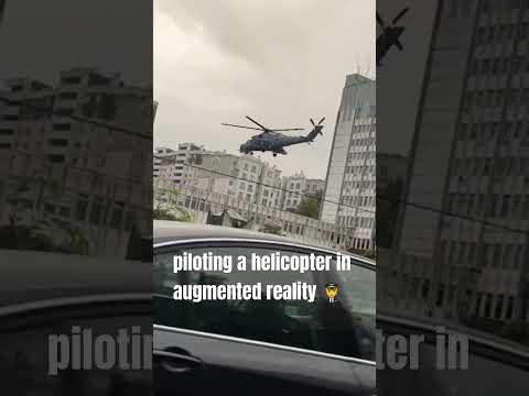 piloting a helicopter in augmented reality
