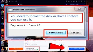 You Need To Format The Disk In Drive F: Before Yo Can Use It. || Do You Want To Format It?