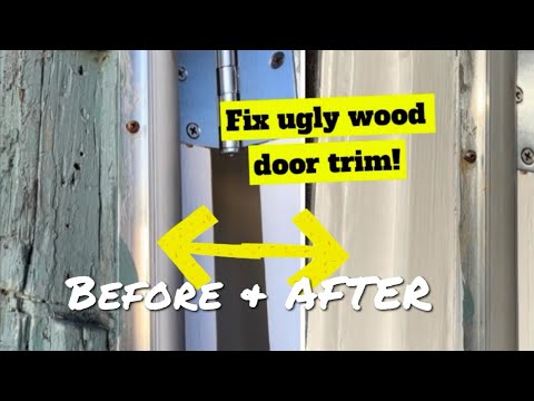 DIY Fix Wood Door Trim and Door Damage
