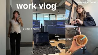 work vlog: day in my life as an intern, 9-5 office job, summer morning routine, corporate
