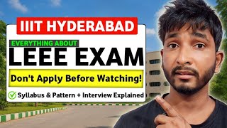 LEEE IIIT Hyderabad (Lateral Entry) ⋮ Eligibility, Syllabus, Cutoff & Admission Explained