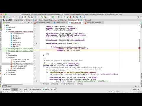 77   Create a new Contact in the Contact Table   Learn Android Application Development