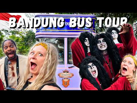 Foreigners Try The Bandros Bandung Tour On BUS 🚌 | INSANE Street Performers 🤣 🇮🇩