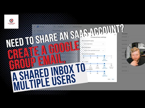 Need to share an SaaS account? Create a Google Group email, a shared inbox to multiple users.