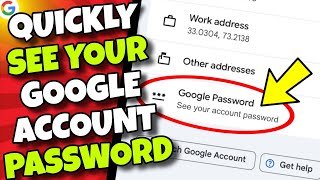 (UPDATED) How to EASILY Find / See Google Account Password