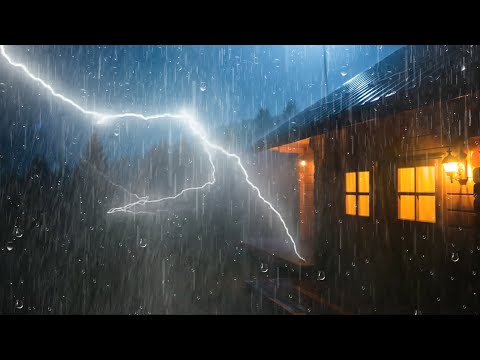 Heavy Rain & Thunderstorm on Tin Roof – 24/7 Deep Sleep & Relaxing Sounds