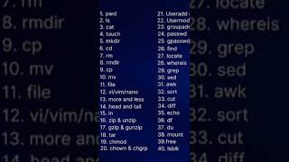 Top 40 Unix Commands #viral #shorts #unix #linux #learning