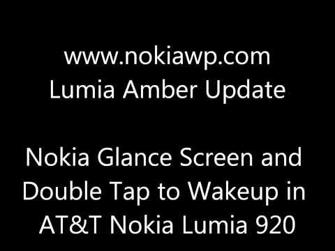 AT&T Nokia Lumia 920 Amber Update - Glance Screen & Double Tap to Wakeup