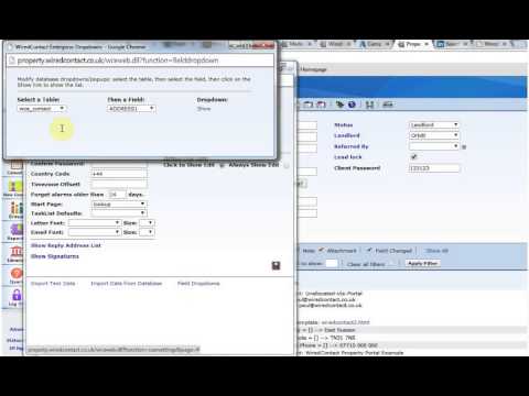Edit Drop downs in WiredContact Hosted CRM