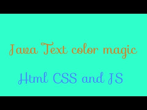 Java Text Color Magic | Html CSS and JS  | if coding is life