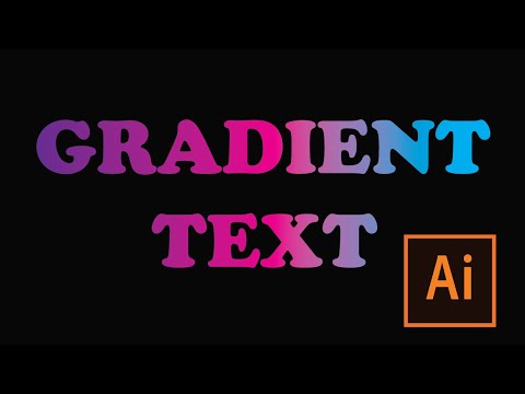 How to Add Gradient to Text in illustrator - gradient text illustrator | adobe illustrator tutorial
