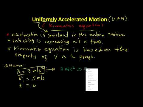 Kinematics Equation and Uniformly Accelerated Motion: A tutor version (Tagalog)