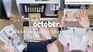 october cash envelope stuffing #1 👻🎃🍂