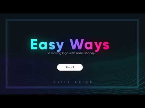 Easy ways to make logo with basic shapes Part 3