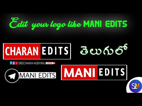 How to edit your own logo like Mani Edits||logo editing tutorial|