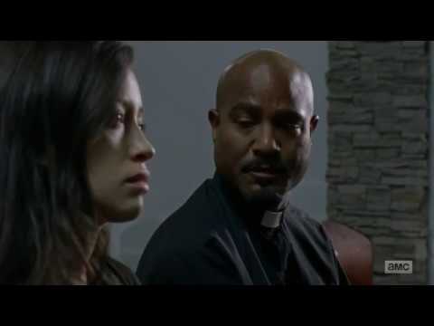 The Walking Dead - Gabriel tells Rosita not to kill Negan.