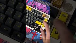 Keycap sound comparison on the QK75 #mechanicalkeyboard #qk75 #cherrymilkshake #novelkeys #akko
