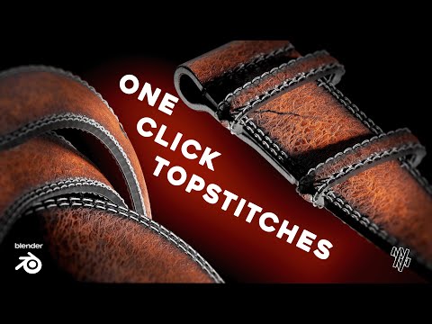 Making Fully Procedural Edge Topstitches - Blender Tutorial