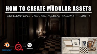 Create Modular Assets in Blender for UE5 | Ceiling | Resident Evil Inspiration | Part 4