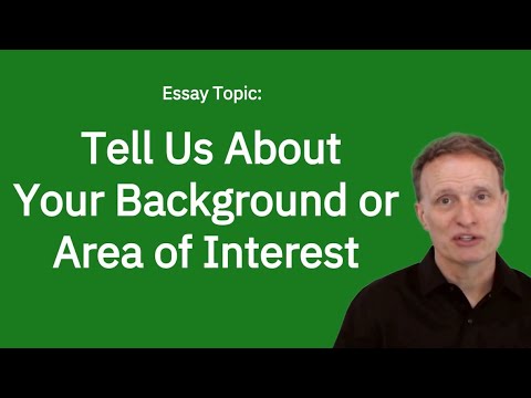 College App Essay on Your Background, Identity, or Area of Interest