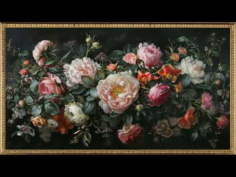 Luxury Floral Still Life Painting | Classic Baroque Art Loop for TV Screen Wallpaper