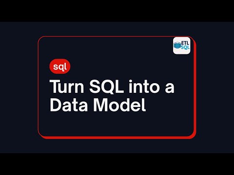 Create a Data Model from SQL: Free Python Template Included